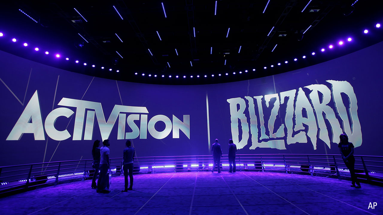 Activision Blizzard name at event