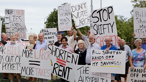 Franking credits retirees protest